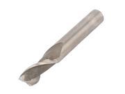 10mm Cutting Dia 10mm Round Shank 2 Flutes End Mill Cutter Silver Tone