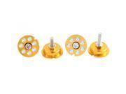 Unique Bargains Motorbike Motorcycle Gold Tone Metal Brake Clutch Pedal Screws Bolts Nuts 4 Pcs