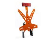 Orange Swallow Tail Style Reflector Motorcycle License Plate Bracket Frame Stand