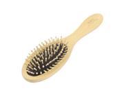 Unique Bargains Head Massage Wooden Hair Care Brush Comb Oval Shape