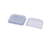 Horizontal Clear Blue Plastic ID Card Name Tag Business Badge Holders Case 5pcs