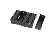 Unique Bargains 5Pcs Plastic Single 26650 Battery Holder Case Storage Box Black
