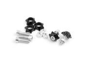 Unique Bargains 5 Pcs Star Shaped License Plate Bolts Screws Decor Black 6mm Dia for Motorcycle