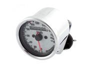 Unique Bargains 0 160km h Sliver Tone White Motorcycle Odometer Tachometer Speedometer w 3 LED