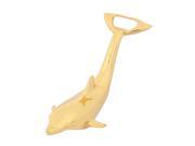 Metal Shark Shape Decorated Beer Bottle Opener Gold Tone