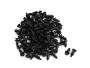 Unique Bargains 100 Pcs Black Plastic Rivet Trim Fastener Moulding Clips 9mm x 18mm x 33mm