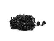 Unique Bargains 100 Pcs Black Plastic Rivets Trim Fastener Moulding Clips 5mm x 19mm x 30mm