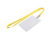 Plastic Vertical Style Yellow Neck Strap Name Photo Position ID Card Holder
