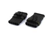 Unique Bargains Car Truck Boat 5 Pin Way Waterproof Connector 2 Kit