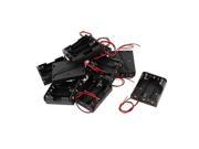 Unique Bargains 10Pcs Black Plastic Battery Holder Case Cell Box for 3 x 1.5V AA Batteries