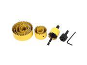 3 4 2 1 2 Inch Dia Carbon Steel Drill Bit Hole Saw Set Kit 11 in 1 Yellow
