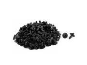Unique Bargains 100 Pcs Black Plastic Rivet Trim Fastener Retainer Clips 7mm Hole Dia