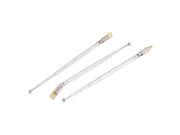 Unique Bargains 3pcs 27.5cm Long 5 Sections 360 Degree Rotary Telescopic Antenna for FM AM Radio