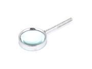 Unique Bargains Jewelers Tool Reading Magnifying Glass Handheld Magnifier Silver Tone