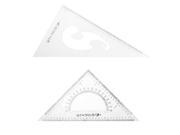 Unique Bargains Student Stationery 30 60 45 Degree Triangle Rulers Protractor Drawing Tool 2 Pcs