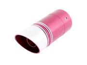 Unique Bargains 2.3 Inlet Outlet Dia Aluminum Exhaust Pipe Muffler Silencer Fuchsia Silver Tone