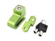 Unique Bargains Motorcycle Bike Bicycle Green Anti theft Alarm Disk Disc Brake Lock w 2 Key