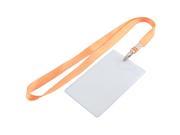 Plastic Vertical Design Orange Neck Strap Name Company Position Card Holder