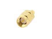 SMA Male to MCX Male Jack Straight Coaxial RF Connector Adapter