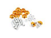 Unique Bargains 10pcs 6mm Thread Dia Star Style License Plate Mounting Screws for Motorcycle Car