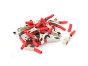 Unique Bargains 20Pcs Red Insulated Test Alligator Clip Electrical Clamp Connector 30A