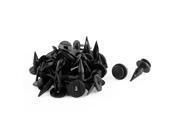 30 Pcs Black Plastic Rivet Trim Fastener Moulding Clips 9mm x 18mm x 23mm