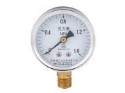 Round Dial Male Thread Pneumatic 0 1.6Mpa Pressure Gauge Measure Tool