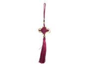 Embroidery Oriental Ornament Tassels Pendant Chinese Knot 26cm Long Red