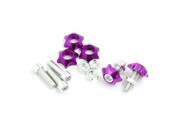 Unique Bargains Cars Motorcycle Stars Shaped License Plate Bolts Screws Decor 6mm Dia 5 Pcs