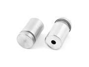 Unique Bargains 2pcs M10 Stainless Steel Advertising Wall Fixing Screw Glass Standoff 30mmx19mm