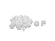 Unique Bargains 20 Pcs White Plastic Door Trim Interior Weatherstrip Mat Rivet