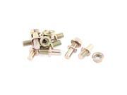 Unique Bargains 8 Set Brass Tone Metal Motorbike Rear Driven Sprocket Screw Bolts Set for CG125