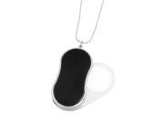 Unique Bargains Folding Black Clear Shell White LED 3.5X Magnifying Glass Bead Neck Chain