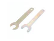 Angle Grinder 17mm Open End Width Spanner Tool 2 in 1 Set Brass Tone