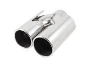 Unique Bargains Dual Tip Stainless Steel Exhaust Muffler 60mm Inlet Dia for BMW X1
