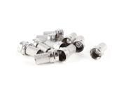 Unique Bargains 10pcs F Type Male RG6 Coaxial Plug Antenna Twist On RF Connector Adapter CCTV