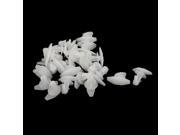 24 Pcs White Plastic Rivets Retainer Clip 7mm x 7mm x 11mm for Car Bumper Fender