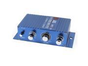 Blue Aluminum Press Button Switch Control 150W Automobile Audio Amplifier