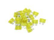 20 Pcs Wedge Auto Car Boat Taxi Truck Blade Fuse Yellow 20A