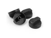 Unique Bargains 4 Pcs 8mm Hole Black Gas Stove Cooker Rotary Switch Knobs for Kitchen