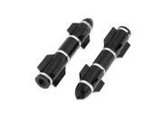 Unique Bargains 2 Pcs Rocket Shape 6mm Inner Hole Tyre Valve Caps Cover Black for Motorbike