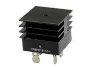 Unique Bargains 15Amp 1KV Single Phase Diode Bridge Rectifier Black KBPC15 10 w Heatsink