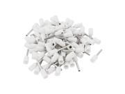 Unique Bargains 100Pcs E0508 22AWG Insulated Ferrule Wire Cord End Terminal Connector White