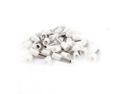 Unique Bargains 50pcs AWG14 Wire Copper Crimp Connector Insulated Ferrule Cord Terminal White