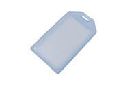 Unique Bargains 5 x Clear Blue Soft Plastic Student Business Badge Card Holder Case