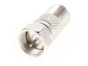 Unique Bargains F Type F M Plug RF Coaxial Adapter Connector Straight Silver Tone