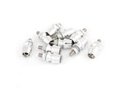 Motorcycle Silver Tone Roun Head License Plate Frame Bolts Screw 10pcs