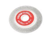 Unique Bargains Silver Tone Diamond Coated Glass Ceramic Sparkling Grinding Disc 100 x 20mm