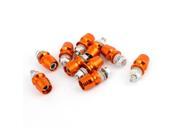 Unique Bargains Motorcycle Orange Round Head License Plate Frame Bolts Screw 10pcs