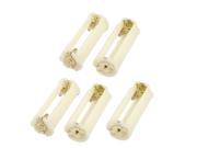 Unique Bargains 5 x Off White Battery Holder 3 x 1.5V AAA Batteries for Flashlight Torch